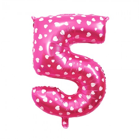 Foto do Produto Balao Numero 5 Pink 16 Polegadas