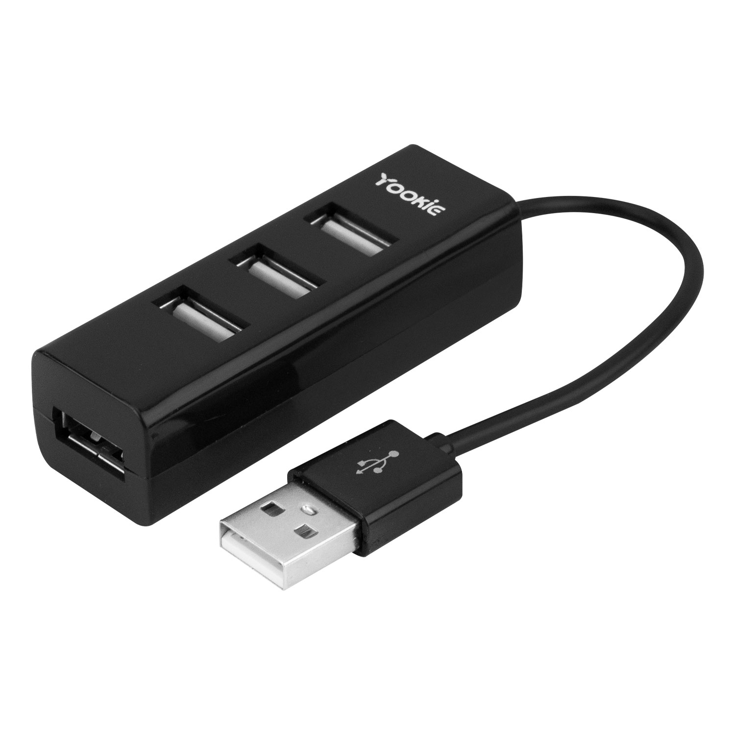 Foto do Produto HUB Yookie HUB08 - 4 Portas USB - Preto