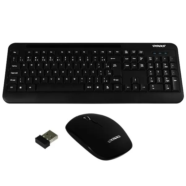 Foto do Produto SATELLITE TECLADO + MOUSE AK-725G WIRELESS 2.4GHZ ESPA NEGRO