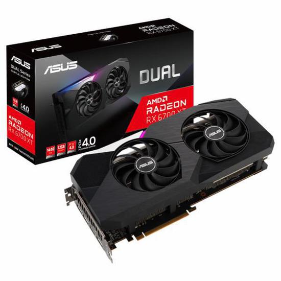 Foto do Produto Placa de Vídeo Asus Radeon RX6700 XT Dual OC 12GB GDDR6 PCI-Express