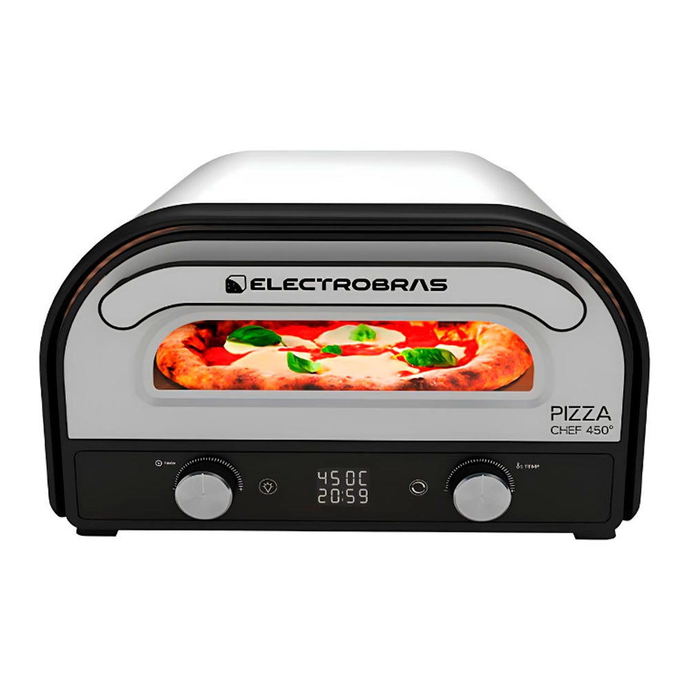 Foto do Produto Forno Elétrico Electrobras Pizza Chef EBHPZ-450 - 2400W - 220V - Preto e Prata