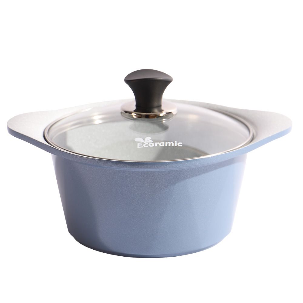 Foto do Produto ECORAMIC CACEROLA CERAMICA C/TAPA AZUL 20CM