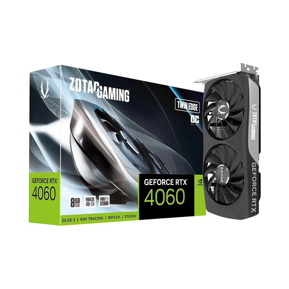 Foto do Produto PLACA DE VÍDEO ZOTAC GAMING TWIN EDGE NVIDIA GEFORCE RTX 4060 8GB