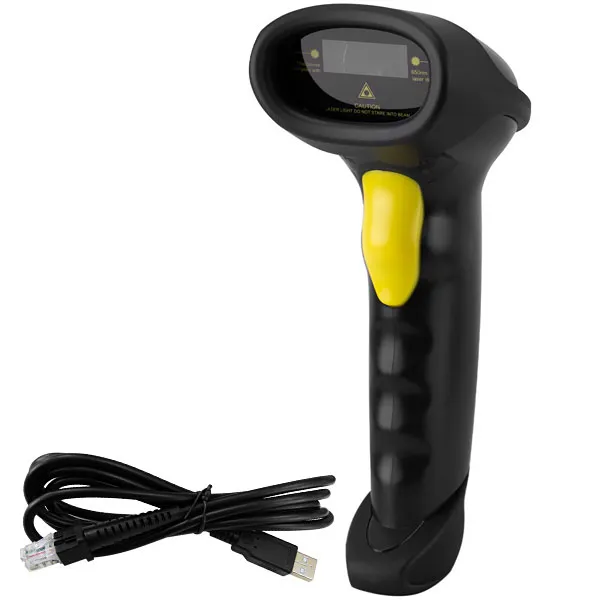 Foto do Produto Leitor de Código de Barras Quanta QTLCB200 200 Linhas por Segundo - Preto/Amarelo