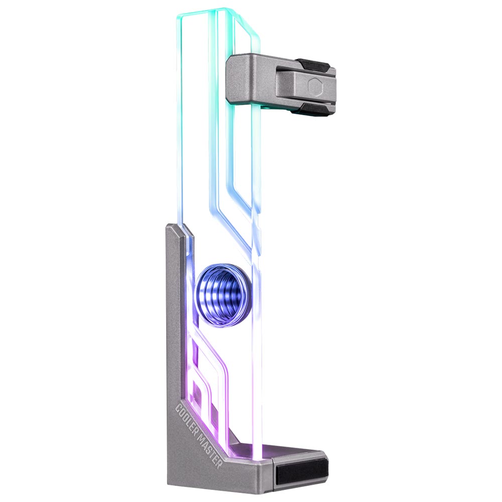 Foto do Produto Suporte de Placa de Video Cooler Master Atlas ARGB - Cinza (MCA-U000R-AGSBTG-00)
