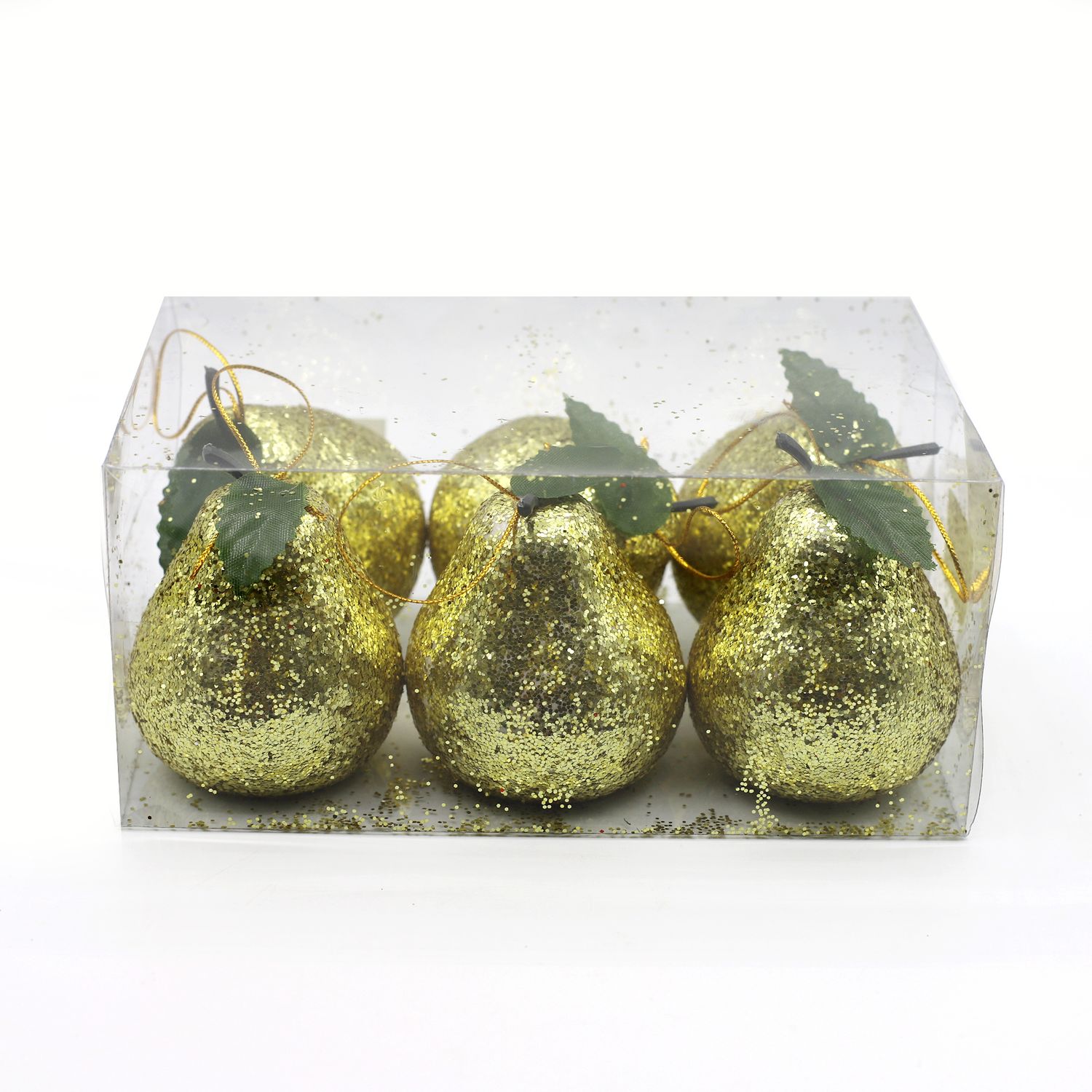 Foto do Produto ADORNO NAVIDEÑO COLGANTE PERA DORADA C/6 7CM