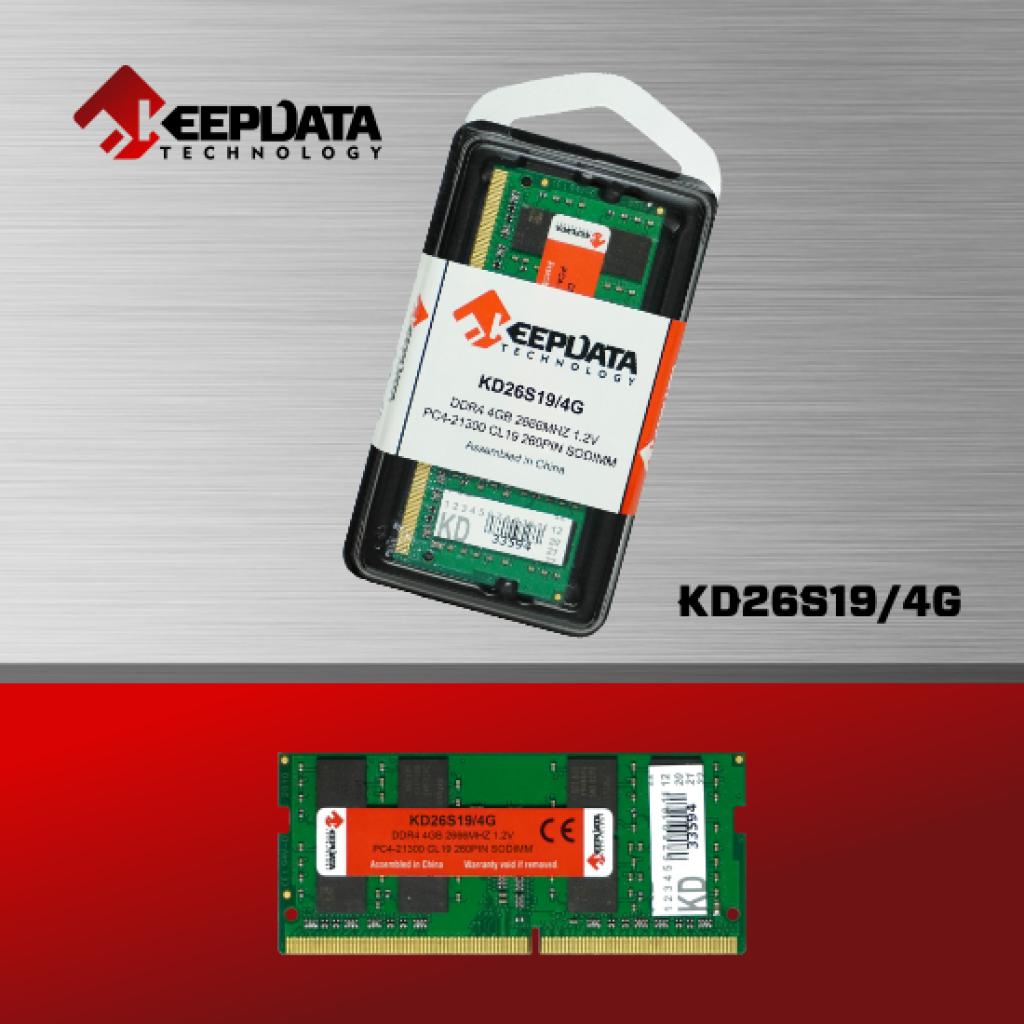 Foto do Produto Memoria Para Notebook Keepdata KD26S19/4G DDR4 4GB 2666MHZ