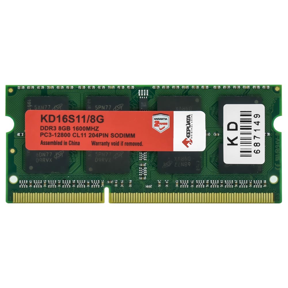 Foto do Produto Memória RAM para Notebook Keepdata DDR3 8GB 1600MHz - KD16S11/8G