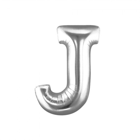 Foto do Produto Balao Letra J Prata 16 Polegadas
