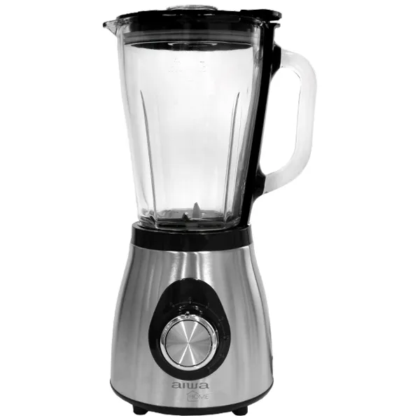 Foto do Produto Liquidificador Aiwa AW-LD9702A 500 watts 1.5 Litros 5 Velocidades + Pulsar 220 - 240 V ~ 50/60 Hz - Prata/Preto
