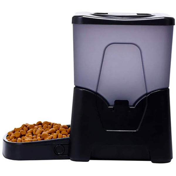 Foto do Produto Alimentador Automático Pet Feeder para Cães de Estimação e Gatos com Tempo Programável Visor LCD e Função de Gravação