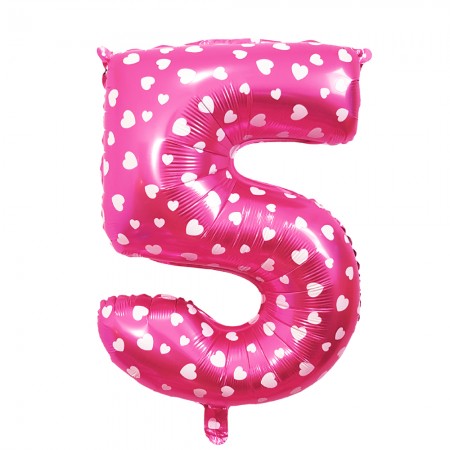 Foto do Produto Balao Numero 5 Pink 32 Polegadas