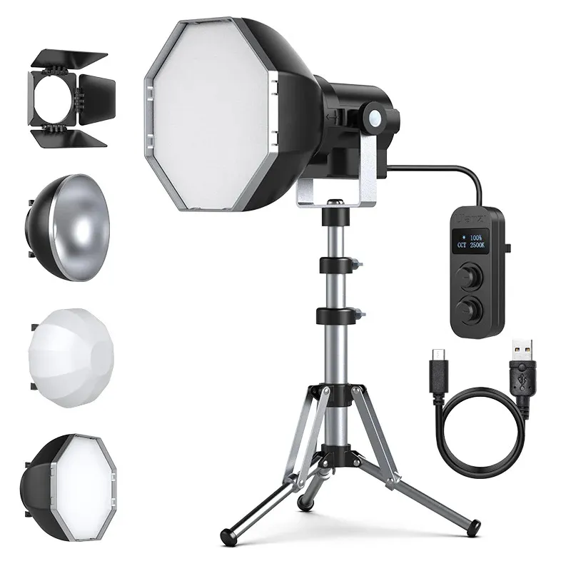 Foto do Produto ULANZI ACS CAMARA LUZ LED LT24 MINI FOCO C/CAJAS DE LUZ Y TRIPODE BLACK