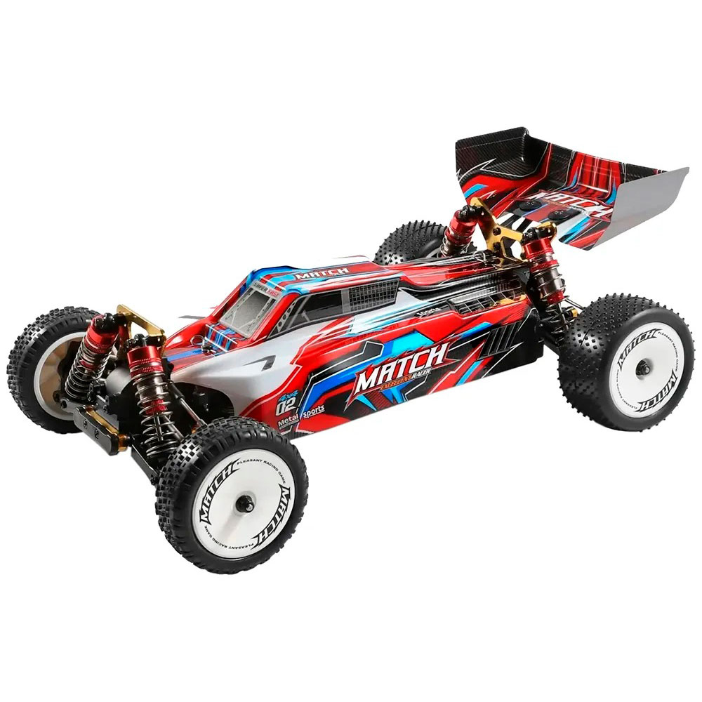 Foto do Produto Automodelo Carro Elétrico WLtoys 104001 - Escala 1/14 - 45km/h - Recarregável - Com Controle - Vermelho