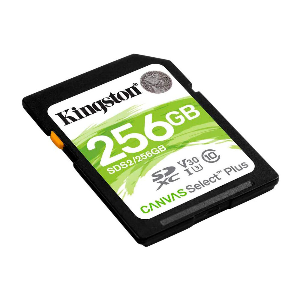 Foto do Produto Cartão de Memória Kingston Canvas Select Plus SDXC 256GB 100MB/s Classe 10 - SDS2/256GB