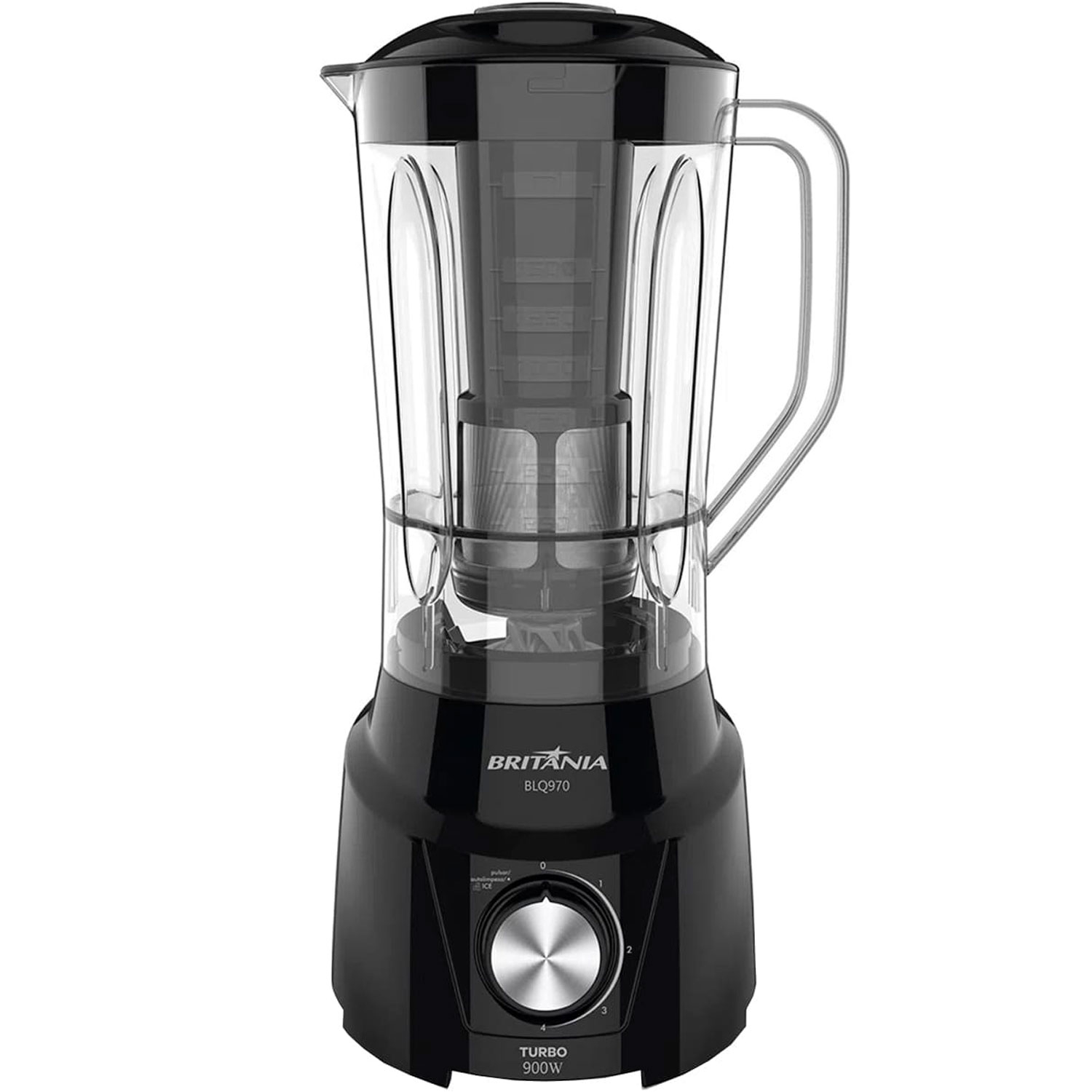 Foto do Produto Liquidificador Britânia BLQ970 Turbo - 900W - 2.6L - 220V - Preto