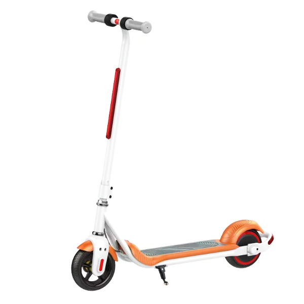 Foto do Produto Patinete Eletrico Infantil HL-E93 Electric Scooter / Pneus 6.5" / Ate 16km/h / IPX4 / Suporta ate 85Kg / 150W / 100-240V - Laranja