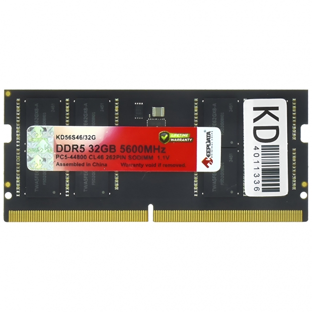Foto do Produto Memória para Notebook Keepdata, DDR5 32GB (1x32GB), 5600MHz, SO-DIMM, KD56S46/32G, Preto