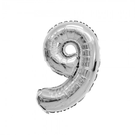 Foto do Produto Balao Numero 9 Prata 16 Polegadas