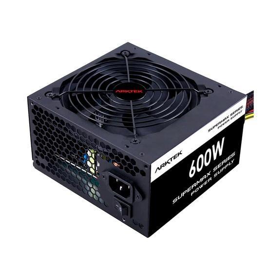 Foto do Produto FONTE 600W ARKTEK VOLTRON AK-ATX600WB 80P 220V BRONZE *G