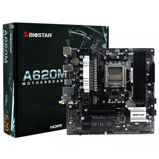 Foto do Produto Placa Mãe Biostar A620MP-E Pro AMD Soquete AM5