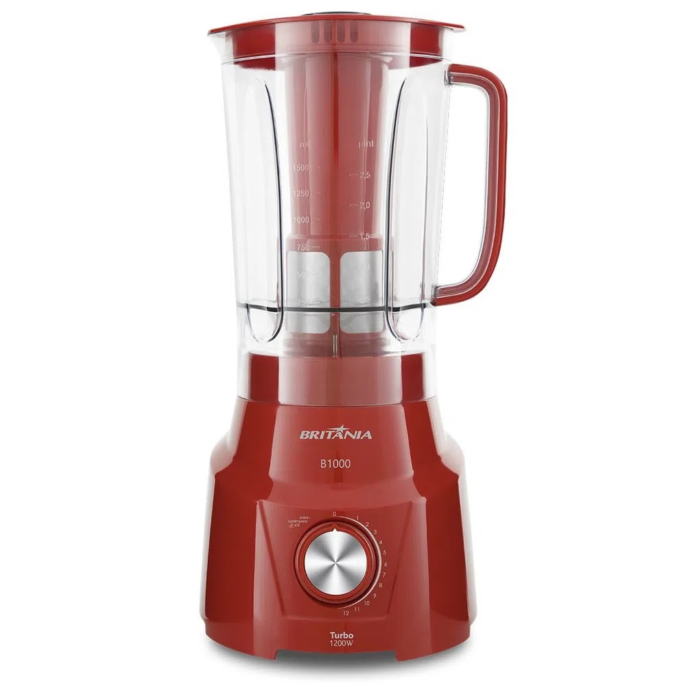Foto do Produto Liquidificador Britânia B1000 - 1200W - 3L - 220V/60Hz - Vermelho