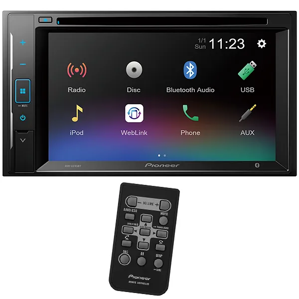Foto do Produto Reprodutor de DVD Pioneer AVH-A245BT 6.2" com USB/Bluetooth/Rádio - Preto
