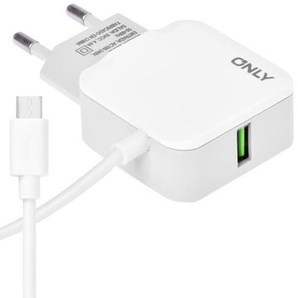 Foto do Produto Carregador Quick Mod02 V8 1USB Cable Branco