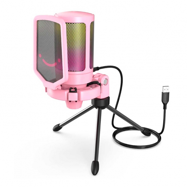 Foto do Produto MICROFONE FIFINE A6VP RGB PINK