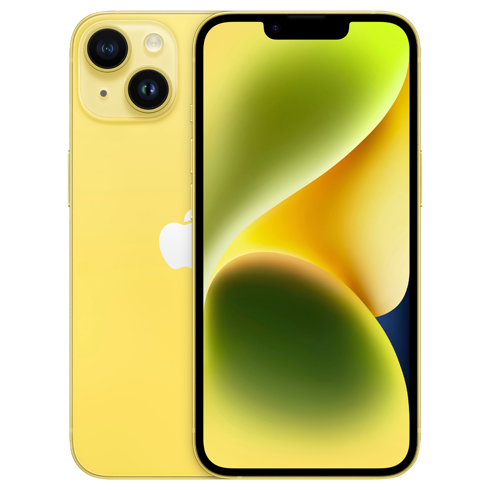 Foto do Produto Apple iPhone 14 128GB LL Tela Super Retina XDR 6.1 Dual Cam 12+12MP/12MP iOS 16 Yellow (ESIM) - Swap 'Grade C' (1 mês Garantia)