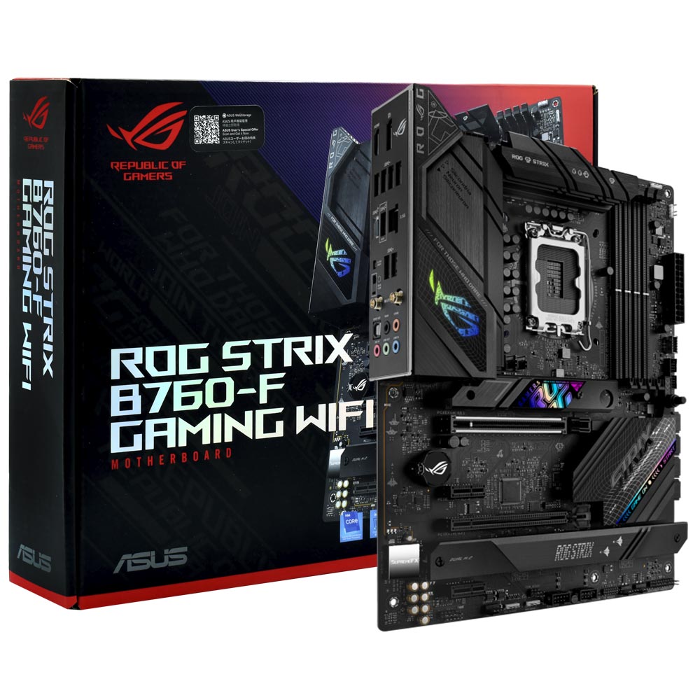 Foto do Produto Placa Mae ASUS ROG Strix B760-F Gaming Wi-Fi Socket LGA 1700 / DDR5