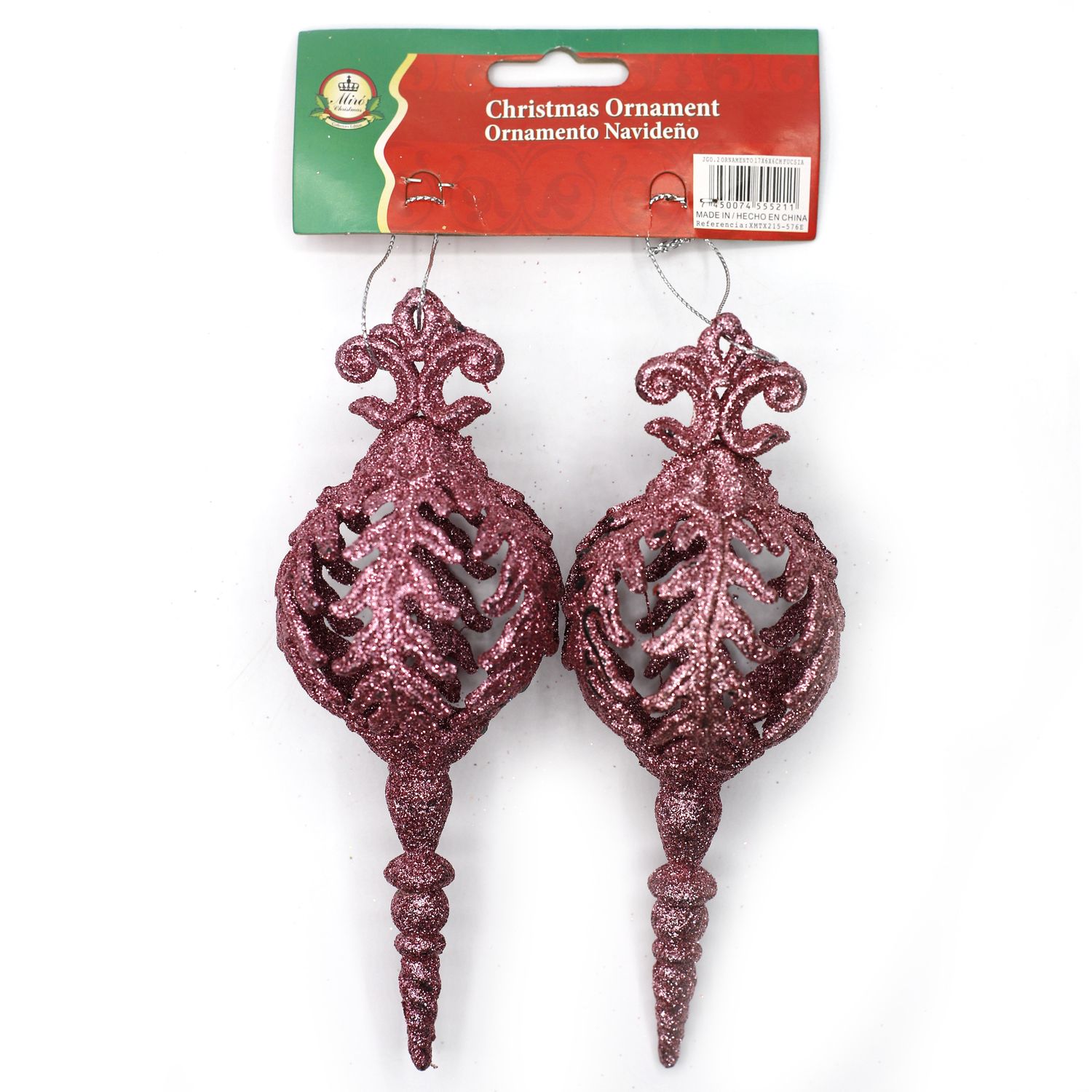 Foto do Produto COLGANTE NAVIDEÑO CETRO ROSA C/2PZS XMTX215-576E
