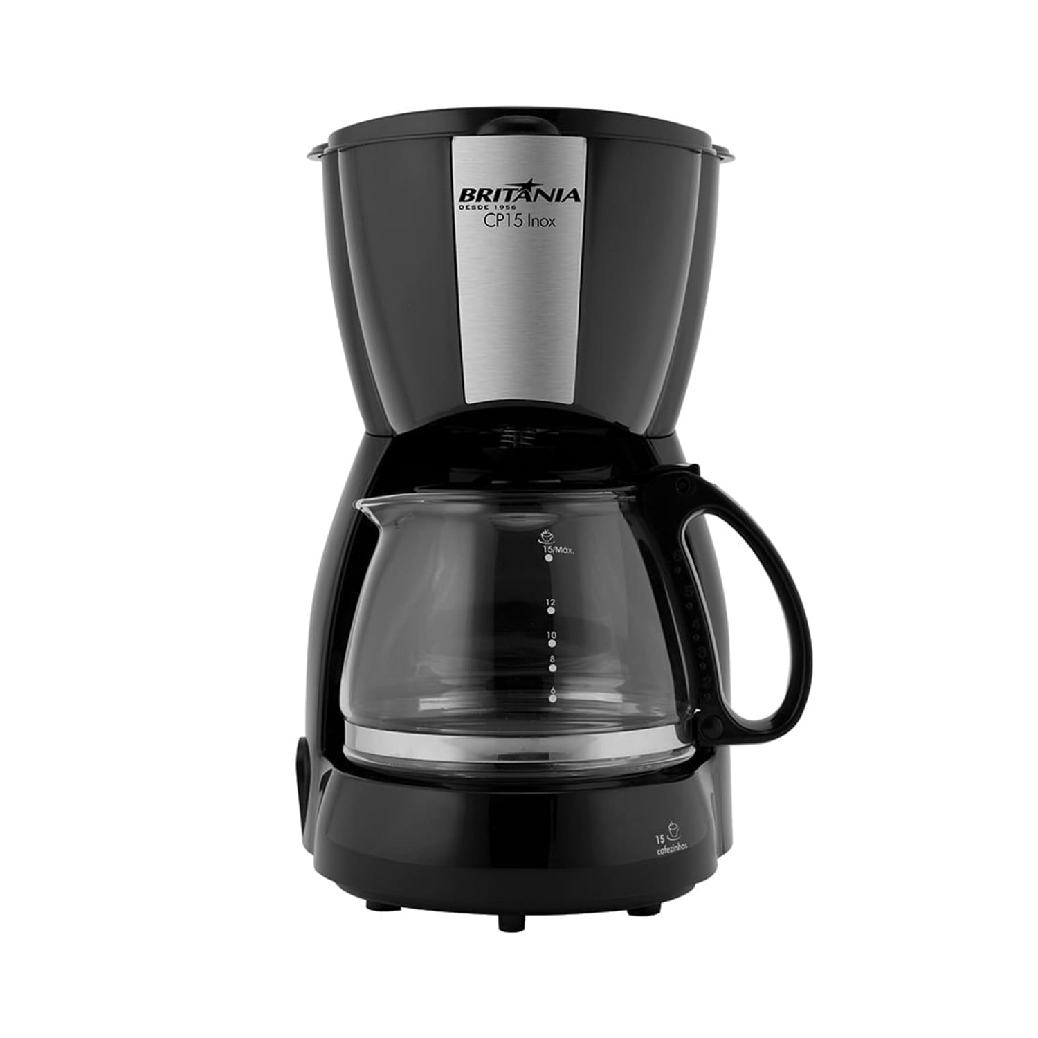Foto do Produto Cafeteira Elétrica Britânia Inox CP15 - 550W - Até 15 Xícaras - 220V - Preto