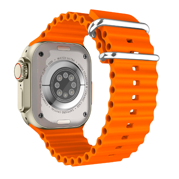 Foto do Produto Pulseira 4Life para Smartwatch Apple De Silicone de 42/44/45/49 MM Ocean - Laranja
