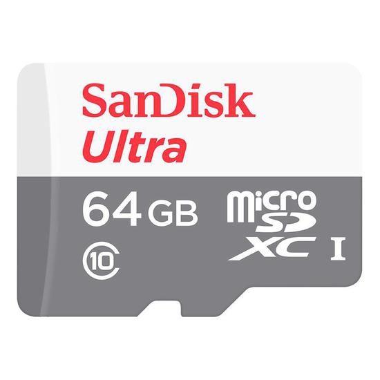 Foto do Produto Cartão de Memória Sandisk Ultra Micro SDXC 64GB Classe 10
