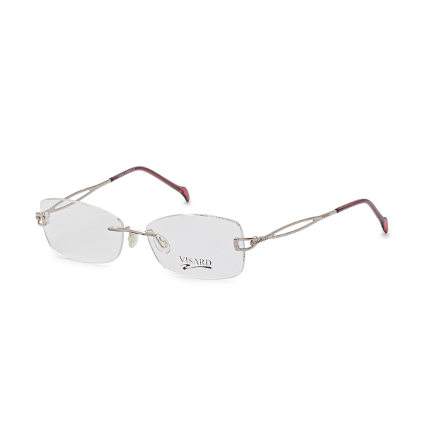 Foto do Produto Armação para Óculos de Grau Feminino Visard MOD.962 C1 50-18-135mm - Prata e Vermelho