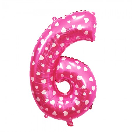 Foto do Produto Balao Numero 6 Pink 32 Polegadas