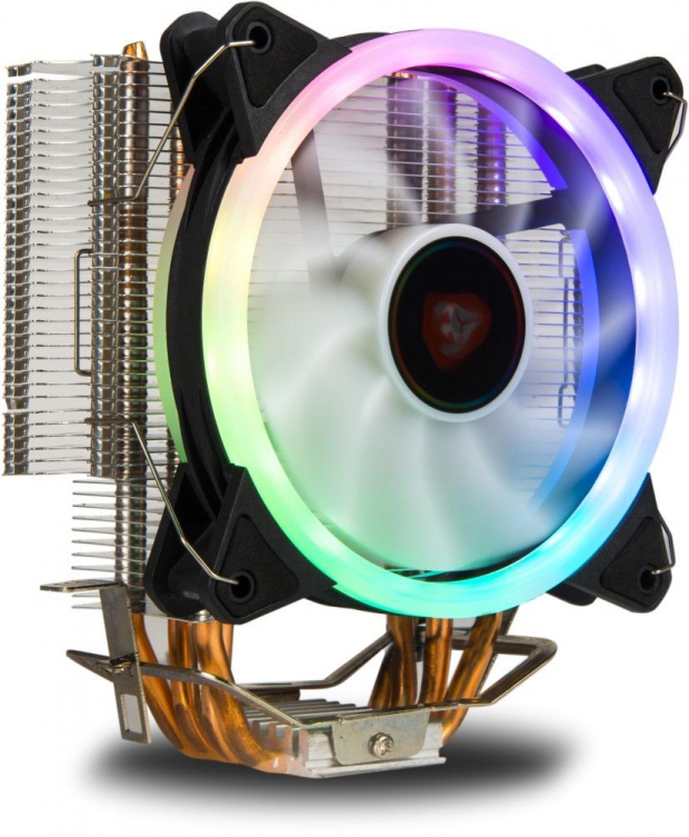 Foto do Produto Air Cooler CPU Sate CC-73 ARGB, 120MM, Intel 115X/1200/1366, AMD AM2/AM3/AM4/AM5/FM2/FM1, Preto