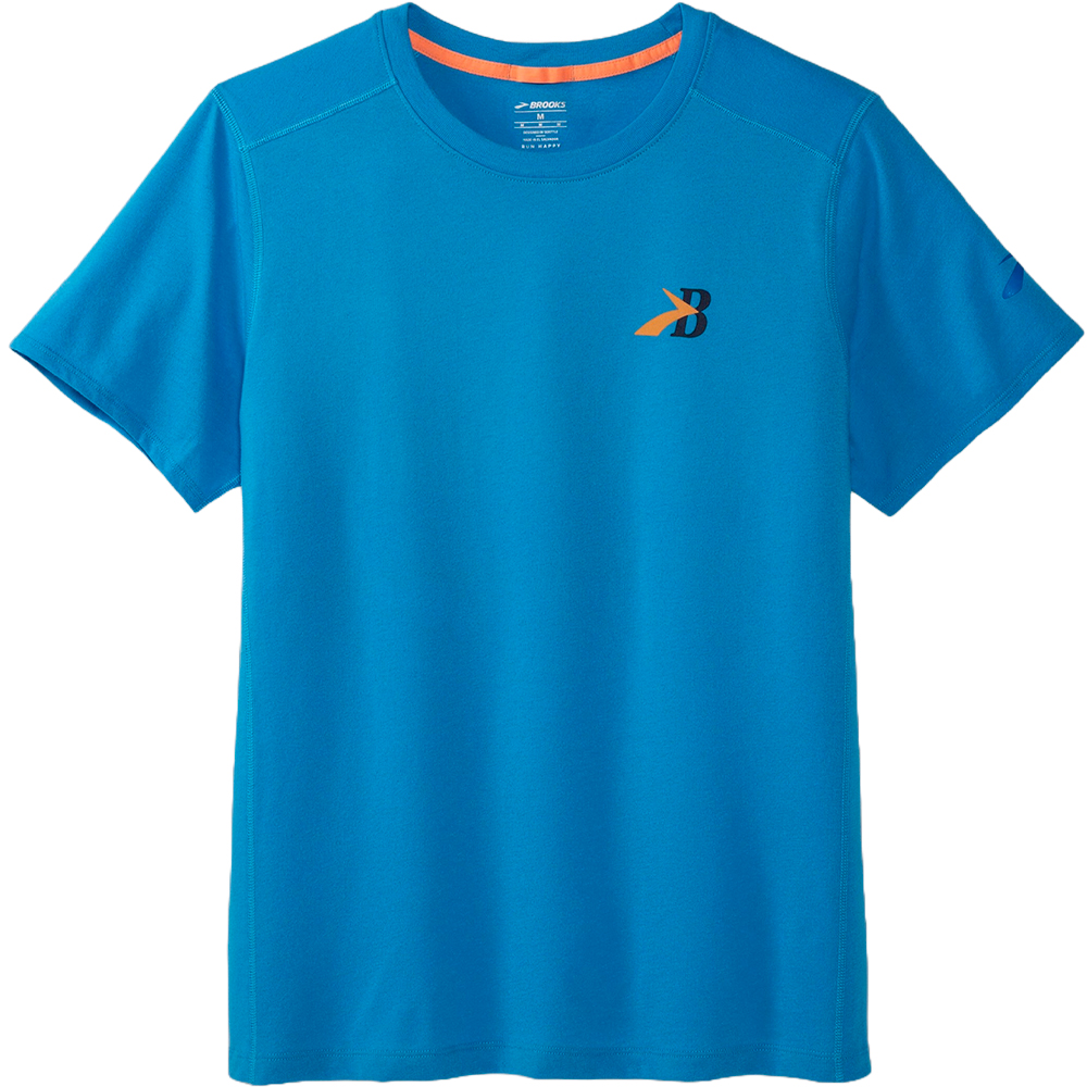 Foto do Produto Camiseta Brooks Masculino Distance Short Sleeve 2.0 L Azul - 211453488
