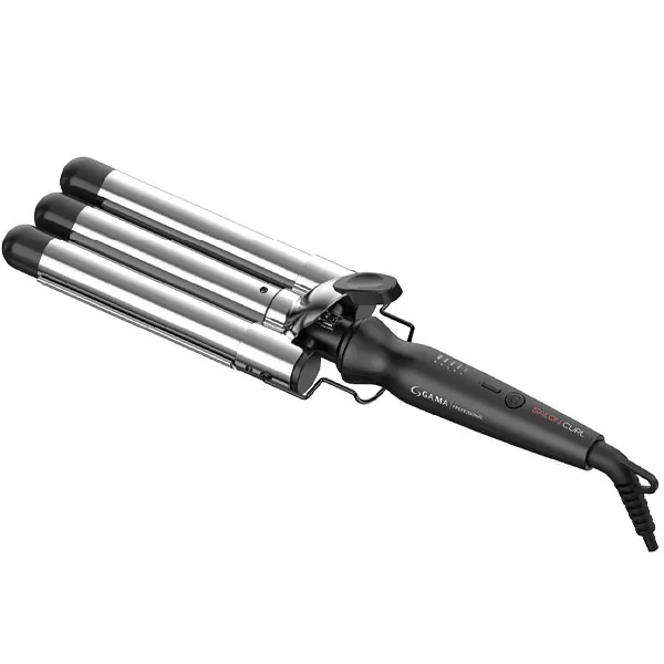 Foto do Produto Modelador de Cabelo Triondas GAMA Salon Curl Triferro Waves 220 °C Bivolt - Preto/Prata