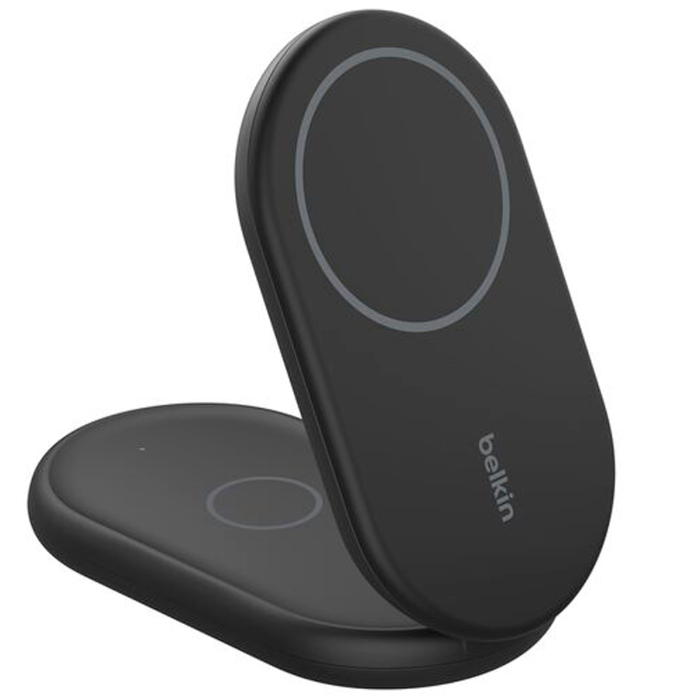 Foto do Produto Carregador Wireless Belkin WIZ028VFBK 2-IN-1 15W Boostcharge Magsafe Qi2 - Preto