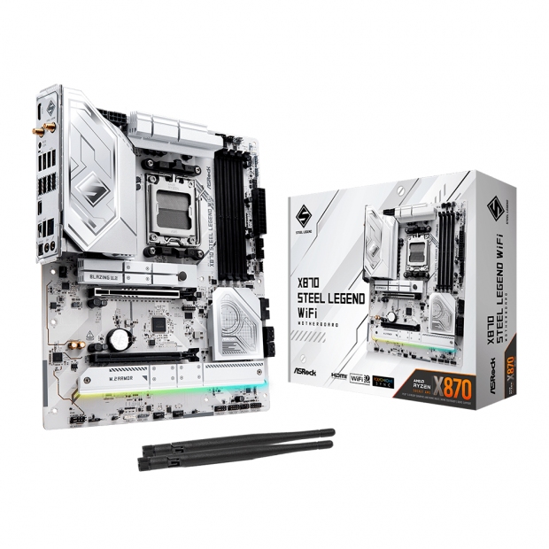 Foto do Produto MB AM5 ASROCK X870 STEEL LEGEND WIFI/DDR5/HDMI USB3.2
