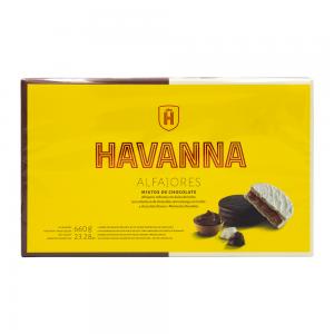 Foto do Produto Alfajor Havanna Misto Cobertura Chocolate Branco e Chocolate Preto Com Recheio de Doce de Leite Caixa c/ 12X55G