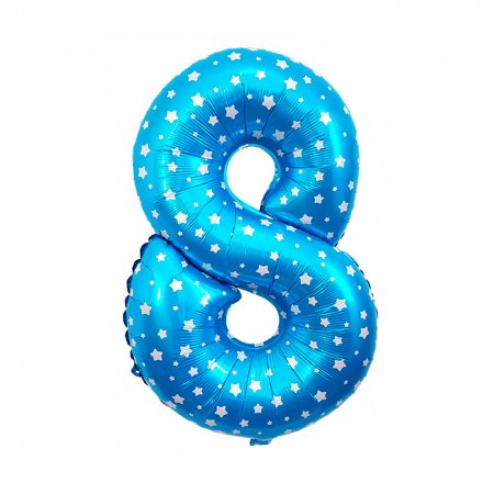 Foto do Produto Balao Numero 8 Azul 16 Polegadas