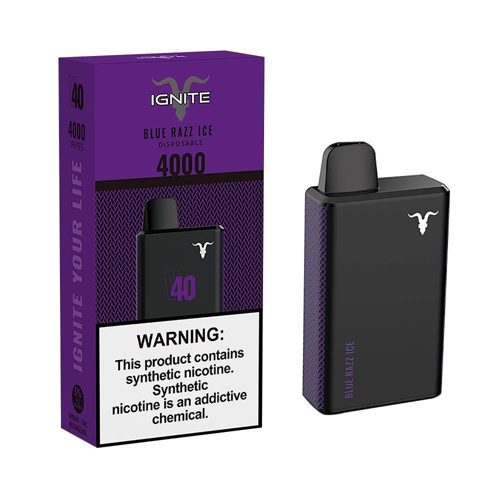 Foto do Produto Vaper Ignite V40 4000 Puff Blue Razz Ice