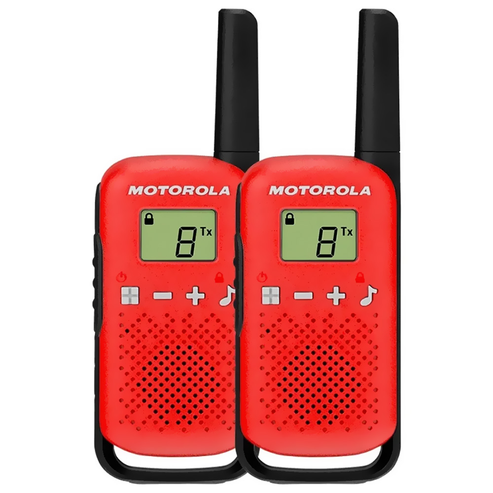 Foto do Produto Walkie Talkie Motorola T110 FRS / GMRS / 16 Milhas - Preto / Vermelho