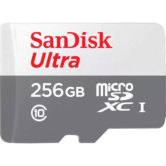 Foto do Produto Cartão de Memória Sandisk Ultra Micro SDXC 256GB Classe 10