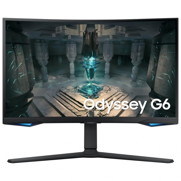 Foto do Produto Monitor Samsung Smart Odyssey G65B LS27BG652ENXGO Curvo 27" 2K QHD (2560 x 1440), 1ms, 240HZ, IPS, 2xHDMI 2.1, 1xDisplayPort 1.4, 2xUSB-A, 1xRj45, AMD FreeSync Premium Pro, Bluetooth, Speaker, Preto