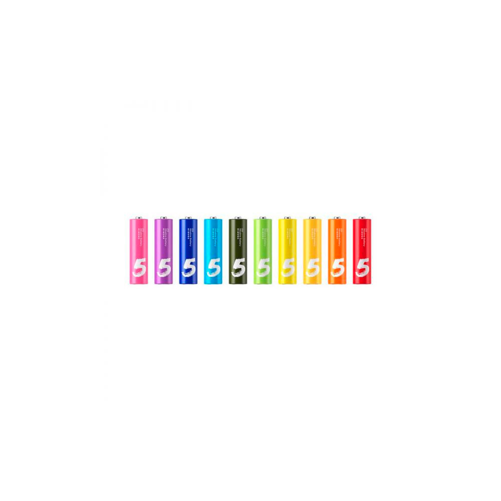 Foto do Produto Pilha AA Xiaomi Rainbow Batteries Caixa Com 10 Peças - 35797-BHR5393GL-LR6
