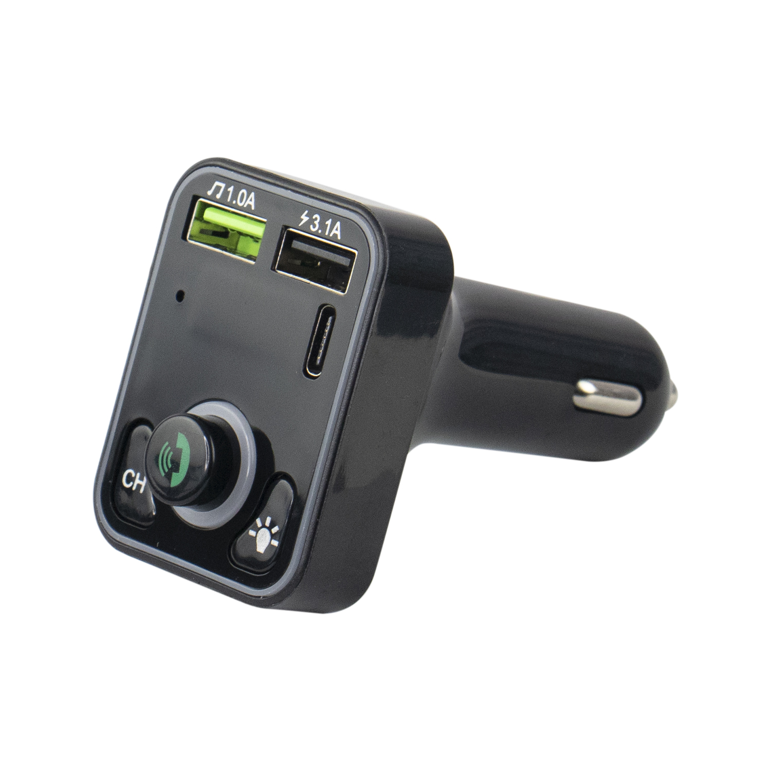 Foto do Produto Transmissor FM Satellite A-MP41 - Bluetooth - 2x USB/USB-C - RGB - Preto